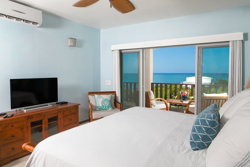 The bedroom in one of our two bedroom vacation rentals in anguilla