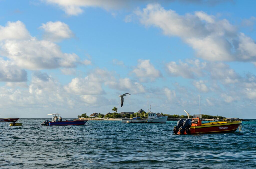 A view of boats in Anguilla