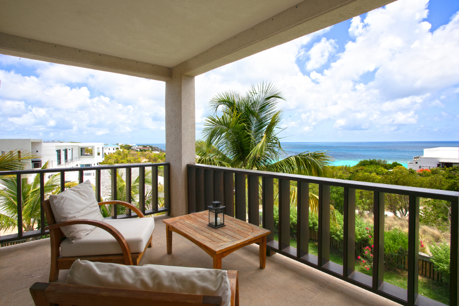 Balcony ocean view from one of our Anguilla villas